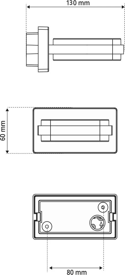 Applique LED 12W Rettangolare per esterni a Luce Diffusa IP54 Bianca Colore Bianco Naturale 4.000K