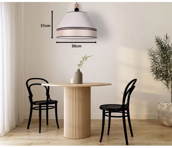Duolla - Lampadario a sospensione con filo AVIGNON 1xE27/15W/230V diametro 50 cm beige