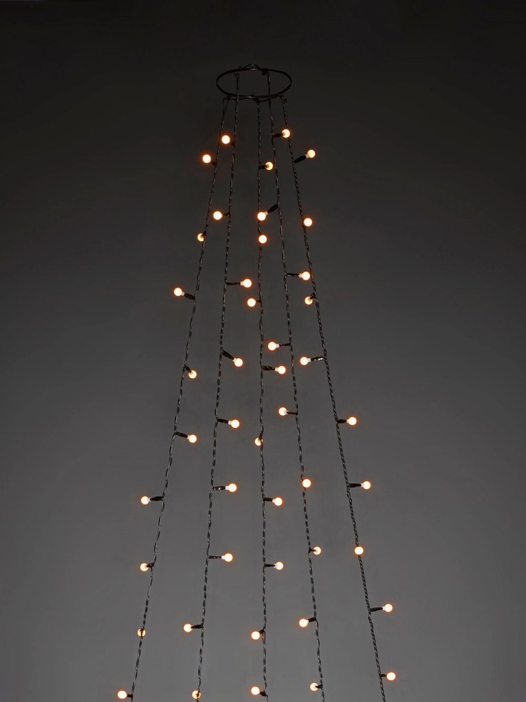 Decorazione a LED da interno-esterno per albero con sfere Greta, ambra