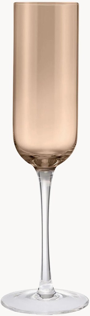 Set di 4 flute da champagne in vetro soffiato Fuumi