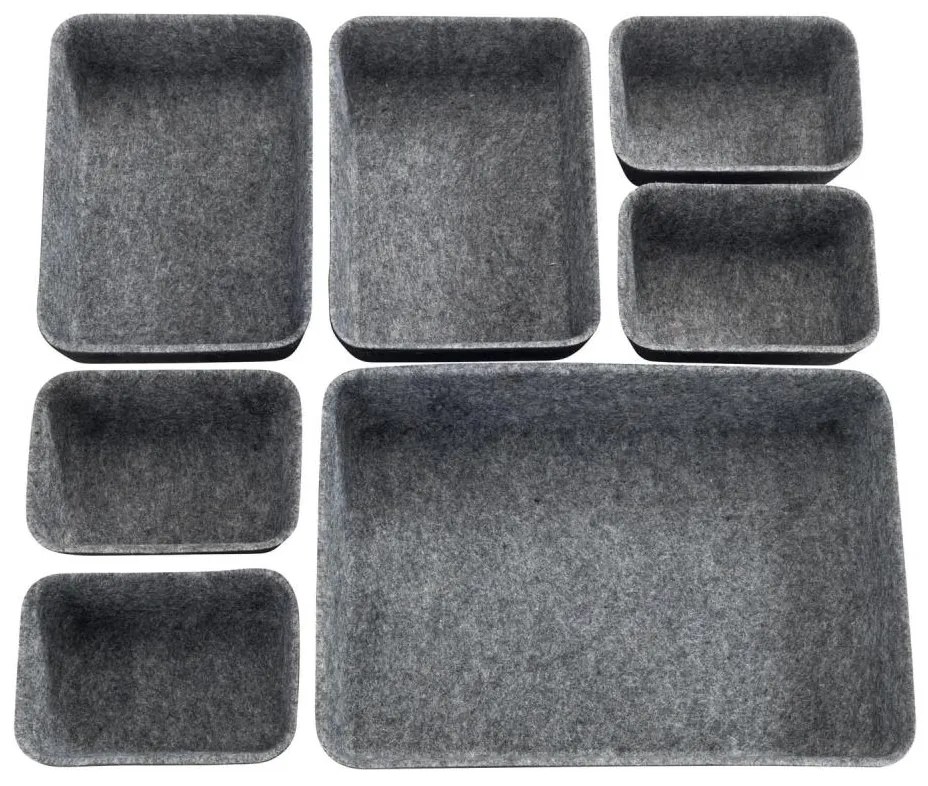 WENKO 64502100 - Organizzatore per cassetto FELT 28,5x20 cm grigio