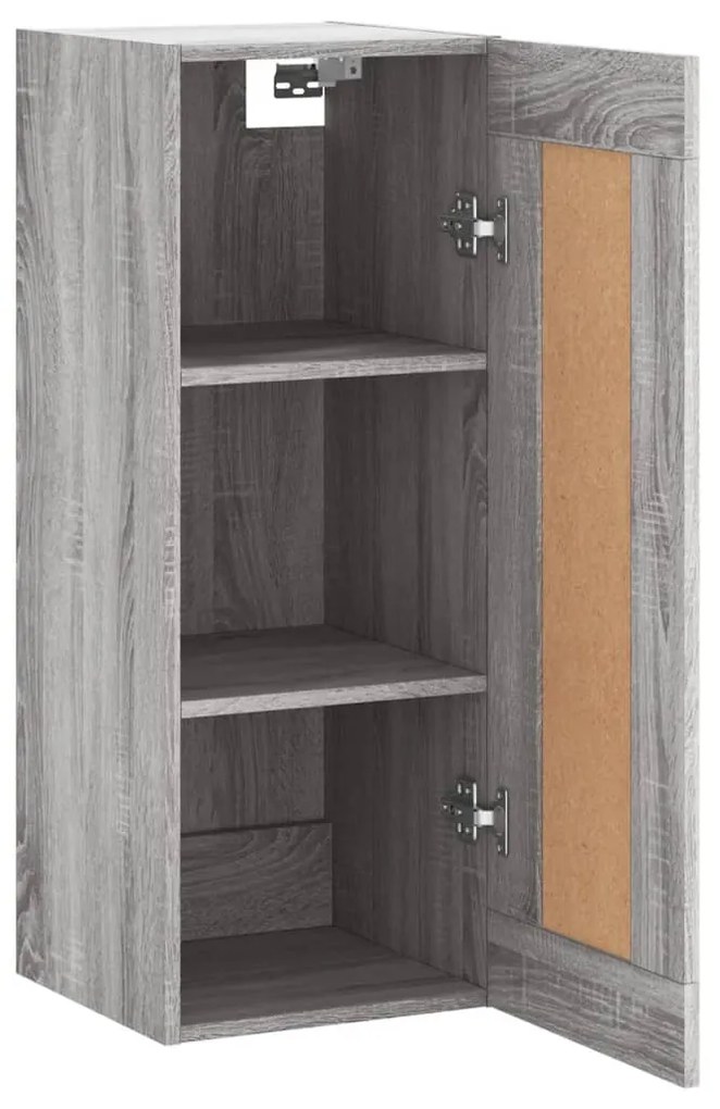 Mobile a Parete Grigio Sonoma 34,5x34x90 cm Legno Multistrato