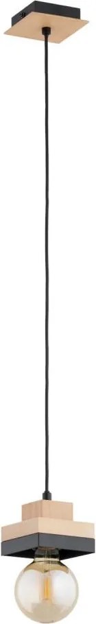 Lampada a sospensione con cavo MIKO 1xE27/15W/230V nero/beige