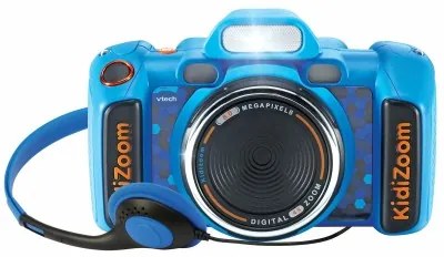 Macchina fotografica giocattolo per bambini Vtech Kidizoom Duo DX Azzurro