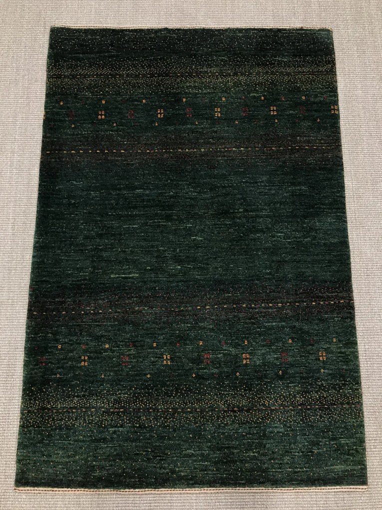 Loribaft Tappeto persiano 100 x 140 Verde (Iran) Annodato A Mano