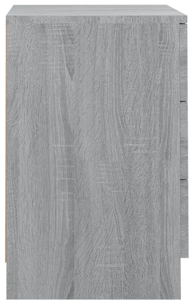 Comodino grigio sonoma 38x35x56 cm in legno multistrato