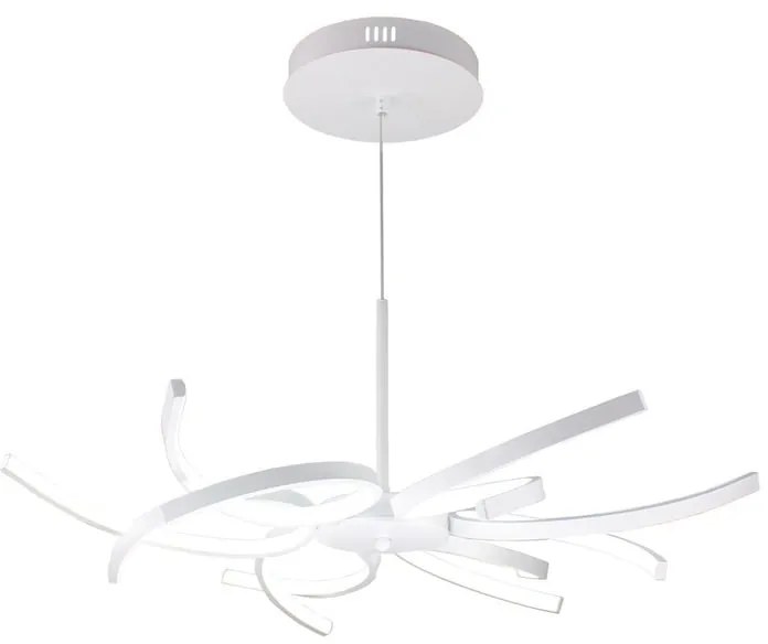 Lampadario LED neoclassico Lidia bianco Ø75cm, luce con 3 temperature di colore 5000 lumen, IP44