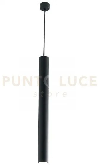 Lampadario a sospensione fluke tonda nera 1 luce attacco gu10 5,5x5...