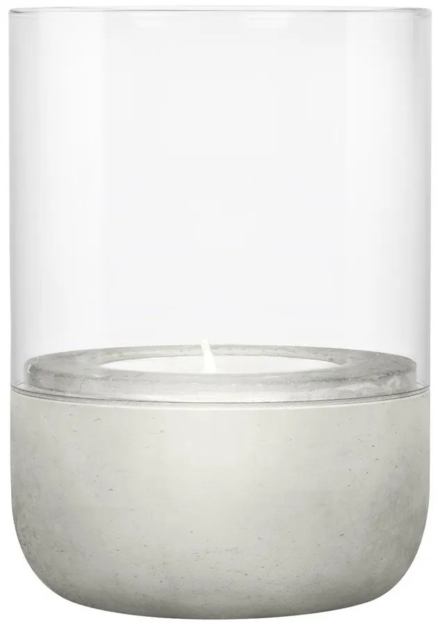 Set di 2 candelieri in vetro con base in cemento Calma - Blomus