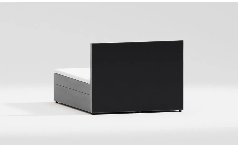 Letto matrimoniale imbottito grigio con spazio contenitivo 180x200 cm Flip - Ropez