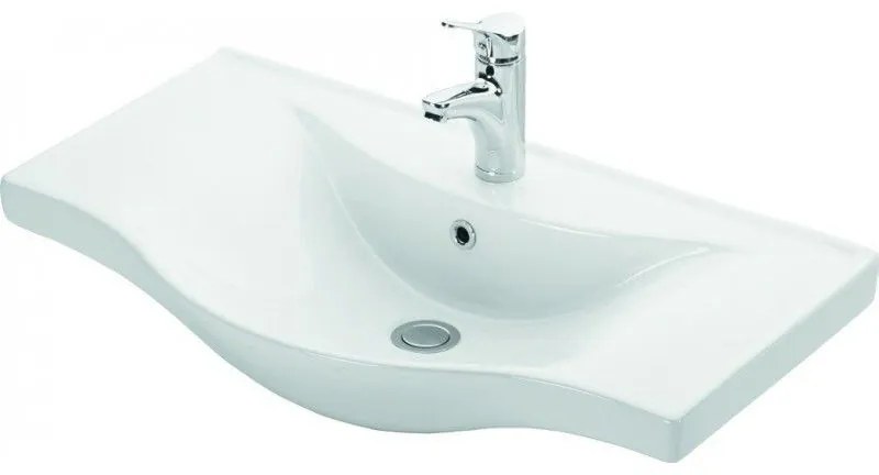 Kamalu - lavandino bagno sospeso 80cm ceramica litos-bs80