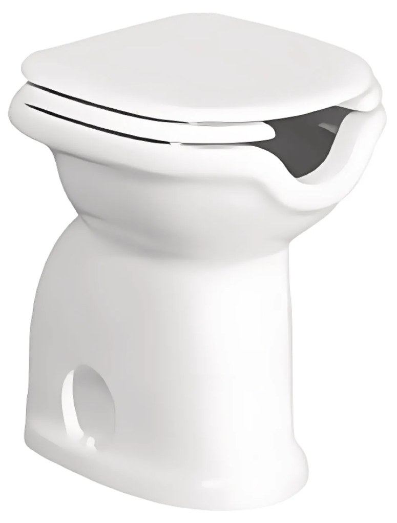 Wc a Terra Tradizionale Accessibile Con Scarico a Parete Azzurra Ceramica Bianco Lucido