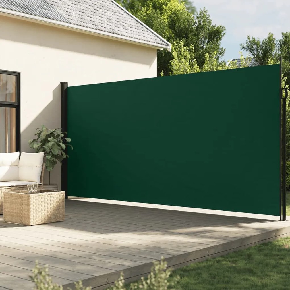 Tenda Da Sole Laterale Retrattile Verde Scuro 220x600 Cm /