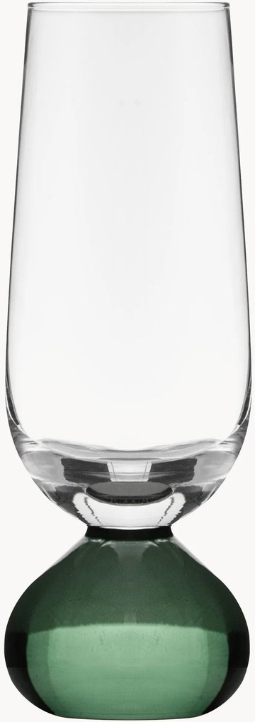 Set di 2 bicchieri da champagne in cristallo fatti a mano Zephyr