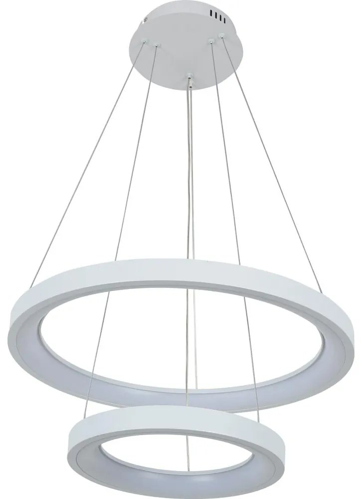 Brilagi - Lampadario sospeso dimmerabile LED su cavo FALCON SLIM LED/68W/230V Ø 50 cm bianco + telecomando