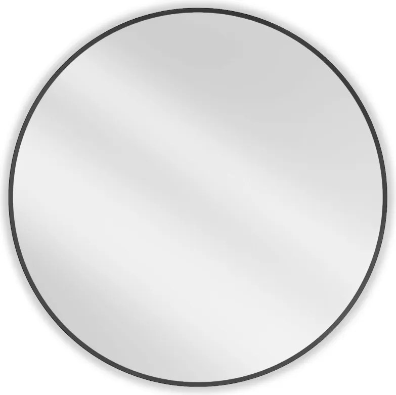 Mexen Loft specchio da bagno rotondo 90 cm, cornice nera - 9850-090-090-000-70