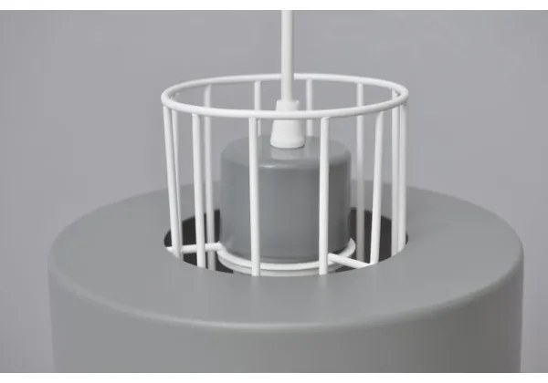 Lampadario a sospensione con filo VOLTA 3xE27/15W/230V diametro 42 cm grigio