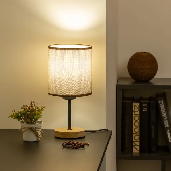 Brilagi - Lampada da tavolo NUBILA WOOD 1xE27/25W/230V quercia/marrone