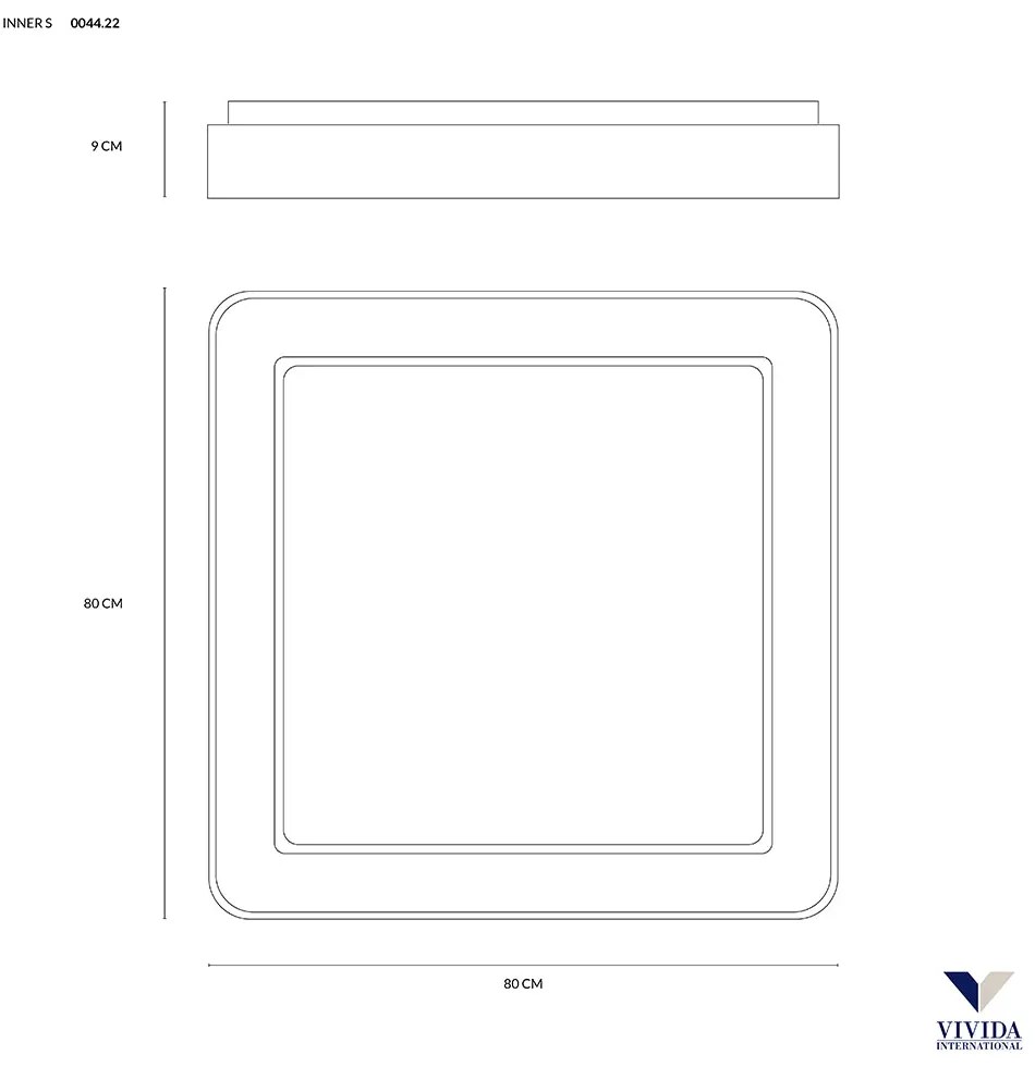 Inner-s plafoniera 80 bianco 80w 3000k