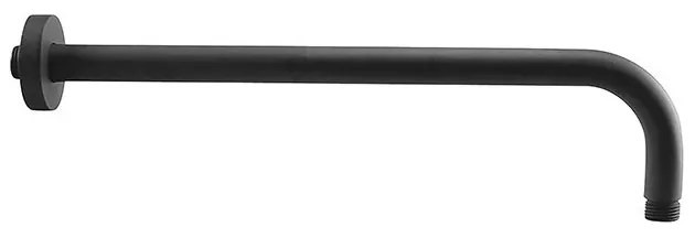 Braccio doccia a parete Jacuzzi rubinetteria nero opaco in ottone 35 cm con fissaggio rinforzato 1111072JAYO
