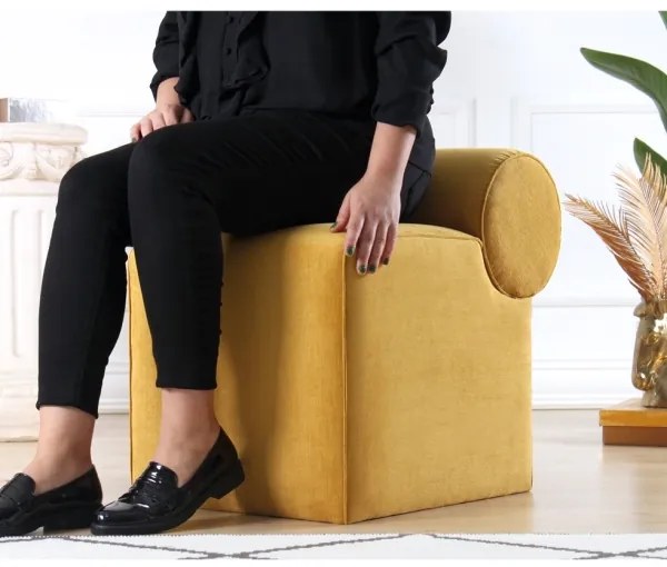 Pouf TIKI 47x45 cm giallo