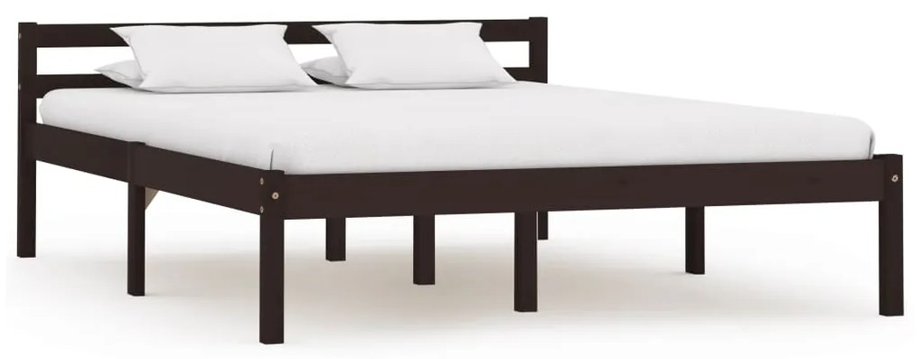 Giroletto Senza Materasso Marrone Scuro 120x200 Cm Legno Pino /