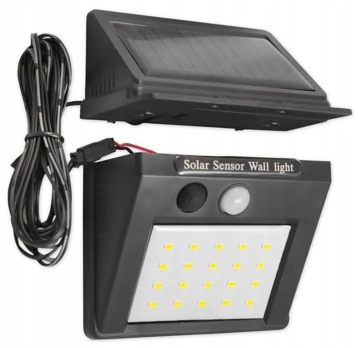 Applique solare a LED con sensore e pannello esterno LED/0,55W/3,7V IP44