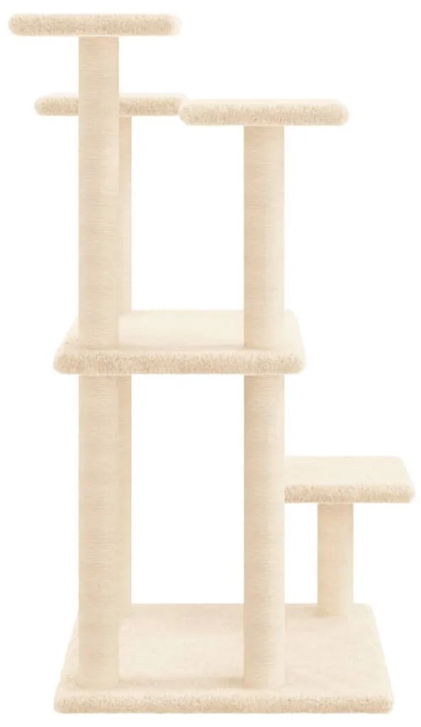 Pali tiragraffi per gatti con piattaforme crema 98,5 cm