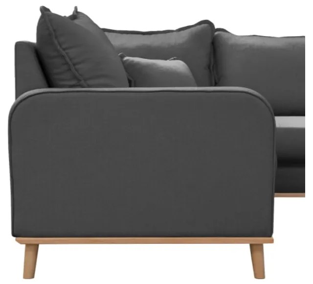 Divano angolare grigio scuro (angolo destro) Beata - Ropez