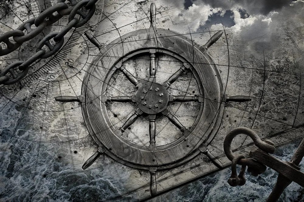 Carta da parati autoadesiva – Timone del marinaio
