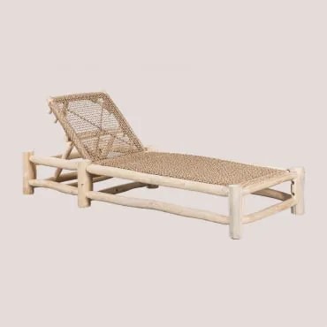 Sdraio Reclinabile In Legno Di Teak Bientina Legno Di Teak Chiaro - Sklum