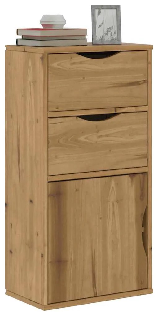 Armadietto Laterale Con Cassetti Odda 40x24x79 Cm Legno Di Pino /