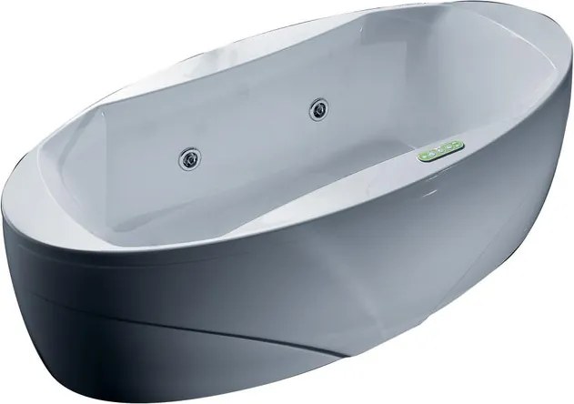 Vasca centrostanza THALIA bianco 170 x 190 cm con Idromassaggio whirpool 6 bocchette regolabili e 1 pannello frontale