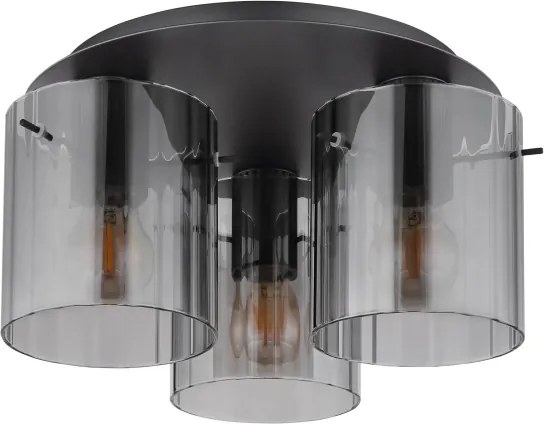 Globo 15904-3D - Plafoniera TULIVAR 3xE27/40W/230V diametro 37 cm grigio