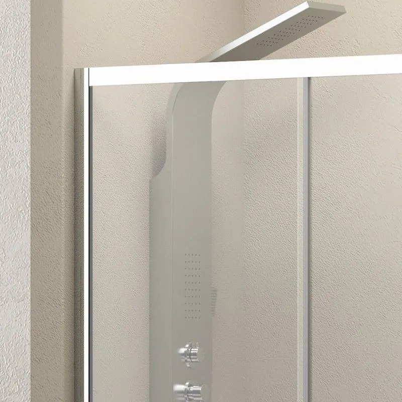 Kamalu - Porta doccia nicchia 130cm scorrevole vetro 8mm altezza 200h | KEL4000