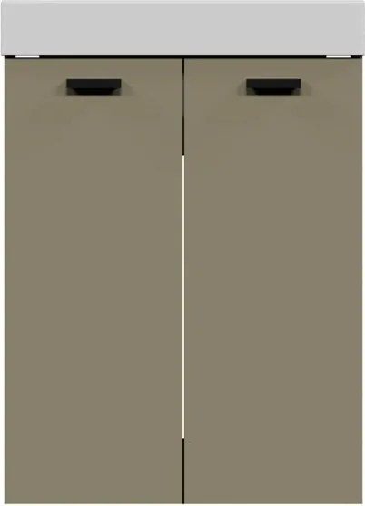 Mobile da bagno a terra L 60 x H 50 x P 50 cm corda opaco, 2 ante COLAVENE Alaqua