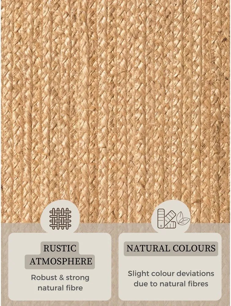 Tappeto di colore naturale in iuta reversibile/tessuto a mano 160x230 cm Braided – Hanse Home