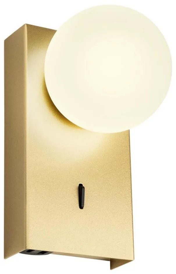 Redo 01-4657 - Lampada da parete LED NORMA LED/5W/230V CRI 90 USB dorata