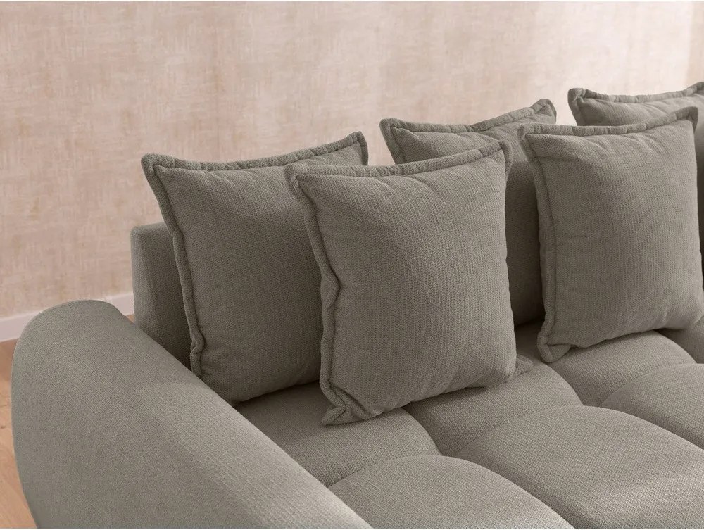 Divano angolare grigio tortora (con penisola a sinistra/con chaise lounge) Albane – Ropez