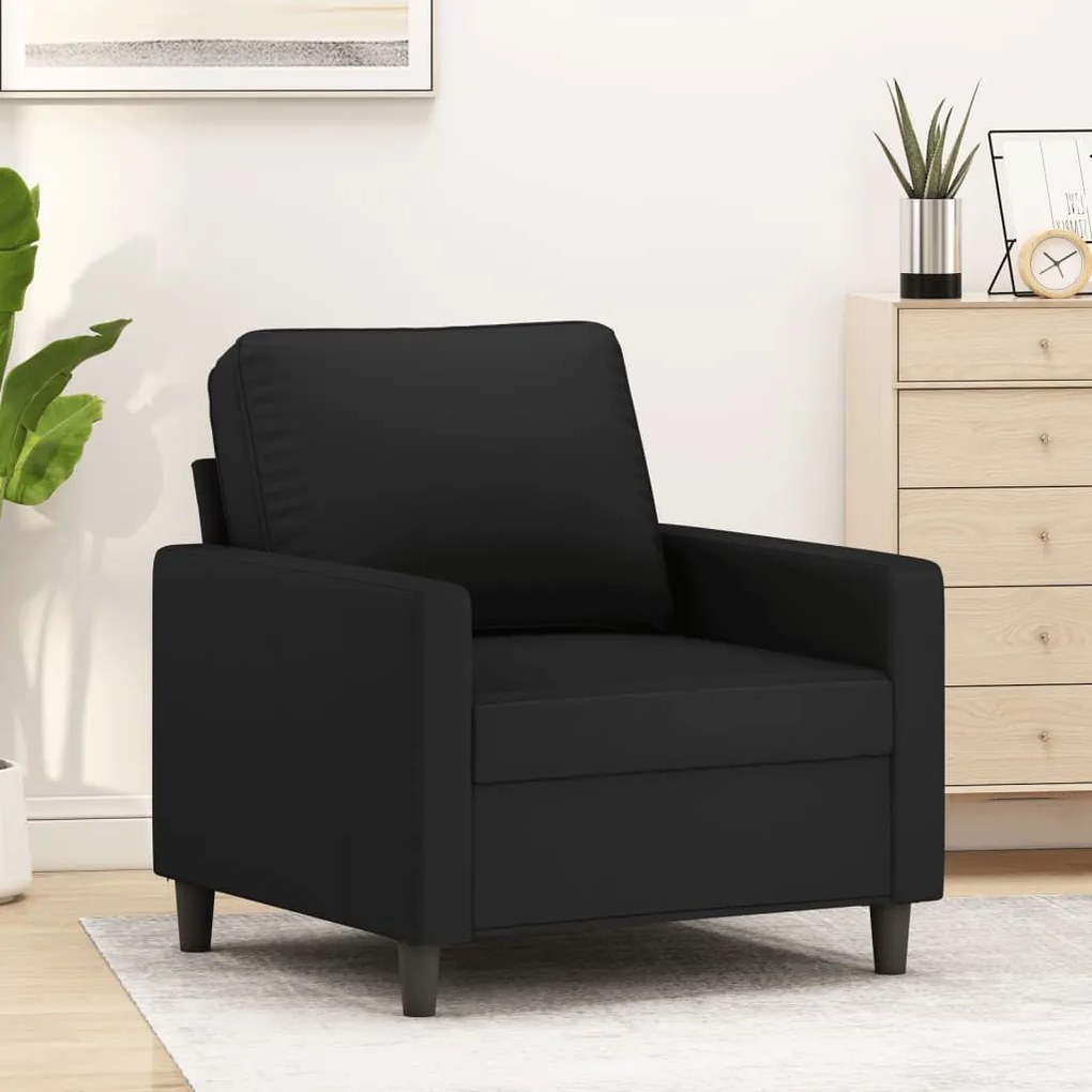 Poltrona Nero 60 Cm Velluto /