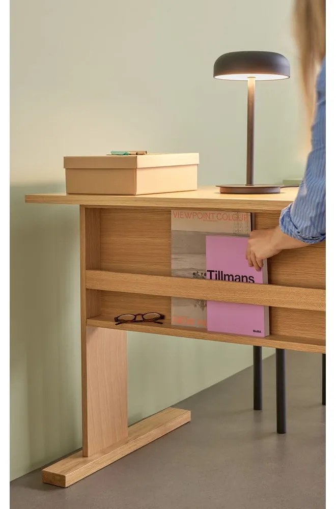 Tavolo da lavoro con piano in rovere 70x140 cm Forma - Hübsch