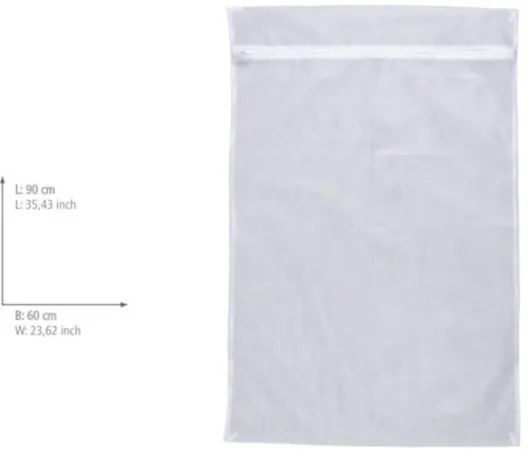 WENKO 3751900100 - Sacco per bucato 90 x 60 cm, bianco