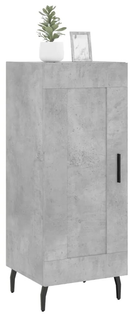 Credenza grigio cemento 34,5x34x90 cm in legno multistrato