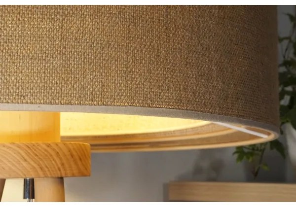 Duolla - Lampada da tavolo YUTE TRIO 1xE27/15W/230V diametro 25 cm marrone/grigio/beige