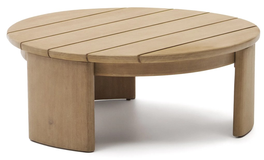 Kave Home - Tavolino da salotto Xoriguer in legno massiccio di eucalipto Ã˜90 cm FSC 100%