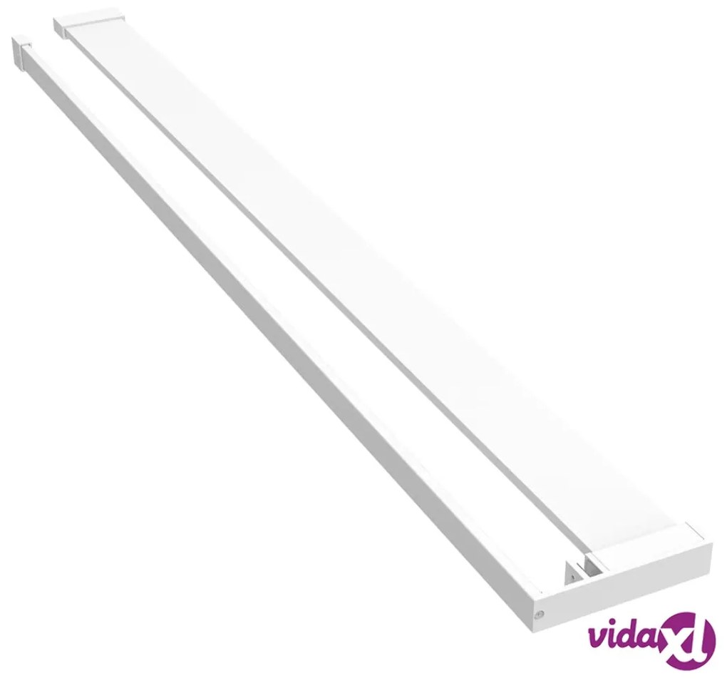 vidaXL Mensola Doccia per Parete Doccia Walk-in Bianca 115cm Alluminio