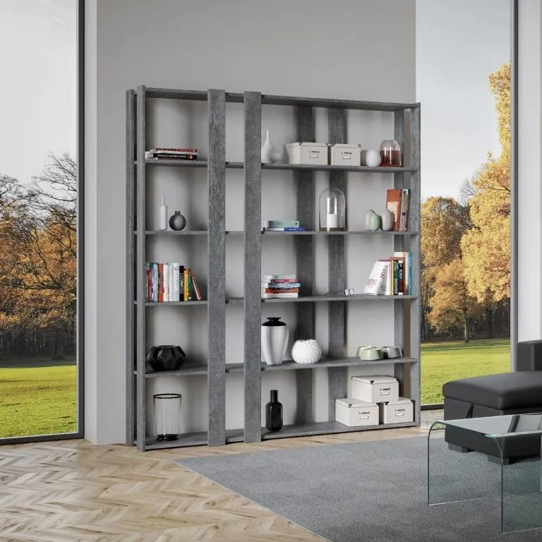 Libreria Eleganza Kato, Composizione E Kato 6R 8 fasce lunghe / Cemento