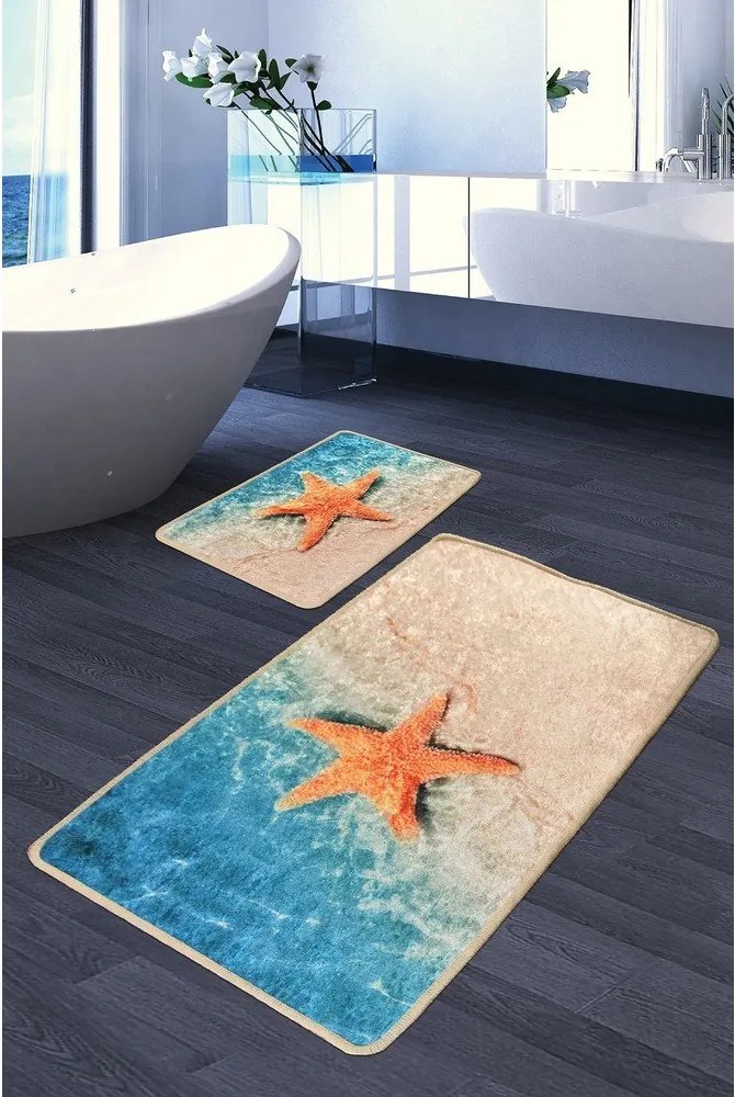 Set di tappetini per il bagno 2 pz 60x100 cm Stella – Foutastic