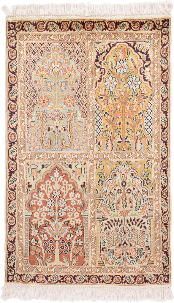 Cashmere Silk Tappeto 100 x 60 (Indian) Annodato A Mano