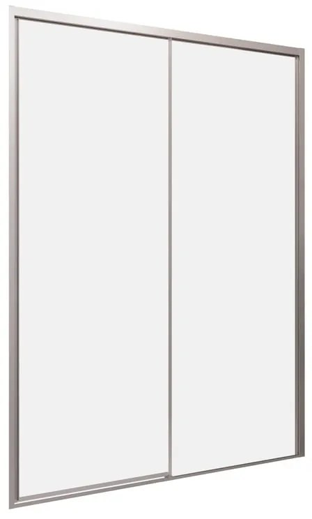Porta doccia L 141 x H 200cm, Sp. 8 mm in vetro vetro senza finitura / trasparente profilo argento